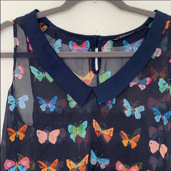 Zara sheer butterfly blouse - Picture 2 of 6